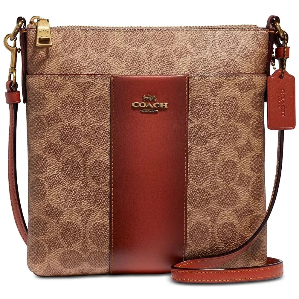 Coach EUC Kitt Signature Jacquard Crossbody Bag - Picture 1 of 16